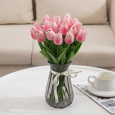 10 Stück lebensechte PU-Tulpen-Kunstblumen: perfekt für Heimdekoration, Hochzeitsdekorationen und Veranstaltungen – realistische Tulpen für zusätzliche Eleganz
