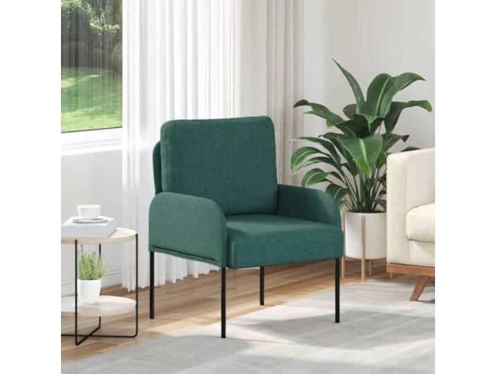 ZQQLVOO Sofa Mit Kissen 55cm Dunkelgrün Sperrholz Polyesterbezug, Metallunterstützung, Bullnose-Design, für Wohnzimmer