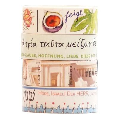 Washi Tapes Set Bibel, 4 Rollen