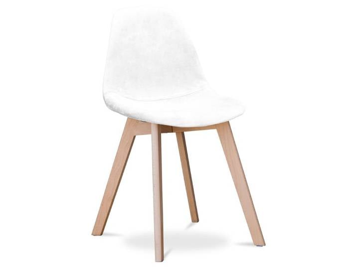 Premium Chaise design Brielle - Tissu Blanc
