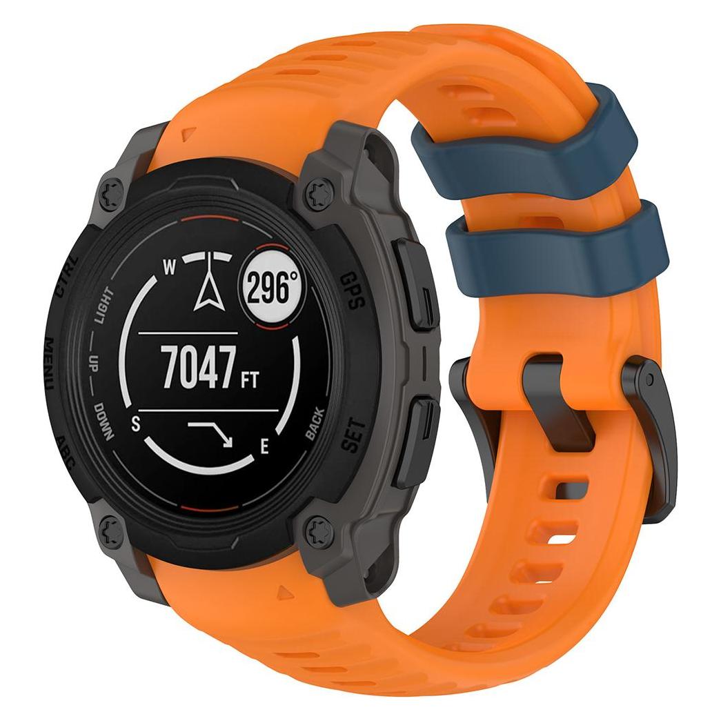 Techsuit - Watchband 22mm (W076) - Garmin Instinct E 40mm - Orange (22 mm, Polycarbonat, Silikon) (57933911)