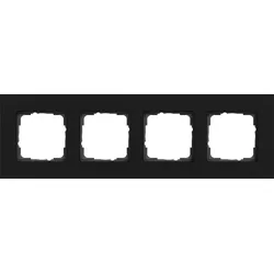 Gira 0214409 Abdeckrahmen 4f Gira Esprit Alum.Schwarz m(lack.)