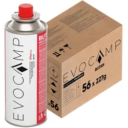 EVOCAMP 56 Stück Gaskartuschen 227g Butangas