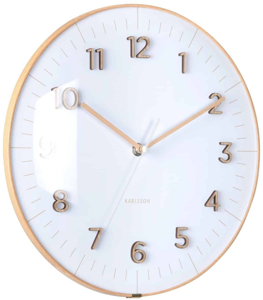 Karlsson Wandklok Esencia Dome - Wit - Ø30cm - Modern Wandklok