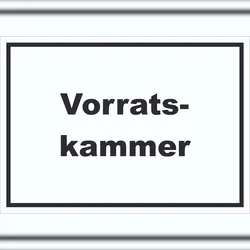 HB-Druck Vorratskammer Schild mit Text Pantry Reserve waagerecht A1 (594x841mm)
