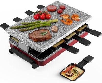 Swissmar Classic Red Granite Stone Raclette Party Grill