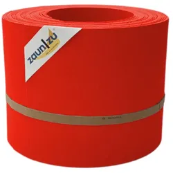 zaun zu® Sichtschutzstreifen PP Sichtschutzstreifen Doppelstabzaun Rot, 10x 2,55m