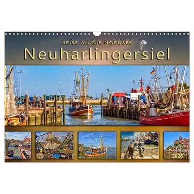 Reise an die Nordsee - Neuharlingersiel (Wandkalender 2026 DIN A3 quer), CALVENDO Monatskalender