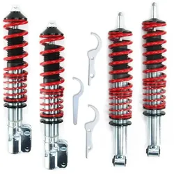 Redline Gewindefahrwerk passend für VW Golf 1, Jetta 1 Baujahr 1974 - 8.1983, Golf 1 Cabrio Baujahr 9.1979 - 6.1993 (155), Scirocco 1 und 2 (53/B)