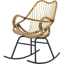 Reine Schaukelstuhl aus Rattan