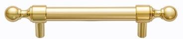 "Utopia Alley Vaduz Pull Handle - Polished Gold Cabinet Drop Pull Handles, 3.75"" Center to Center"