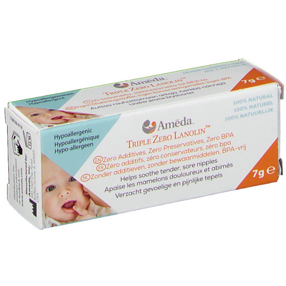 Ameda Triple Zero Lanolin 7 g Lippenschutz