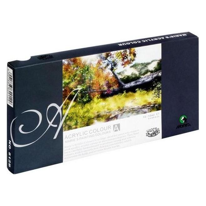 Mares Acrylfarben 12 Farben (12 ml) (WIKR-064322)