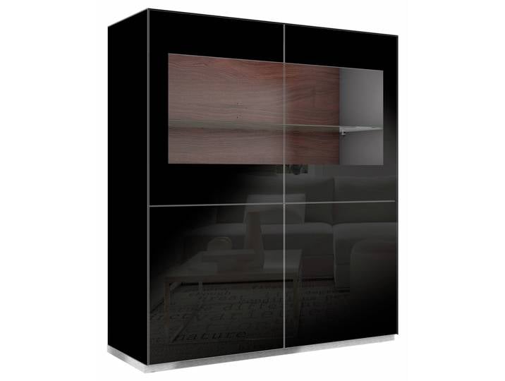 Munari Highboard-Vitrine MODENA, schwarz, Glas