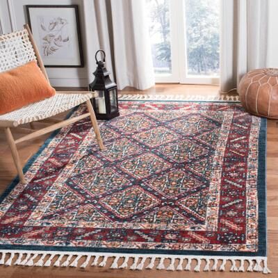 SAFAVIEH Farmhouse Linette Boho Tribal Polyester Rug