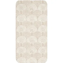 BADEMATTE Wellen - Textur - Beige Badteppich 60x120 cm