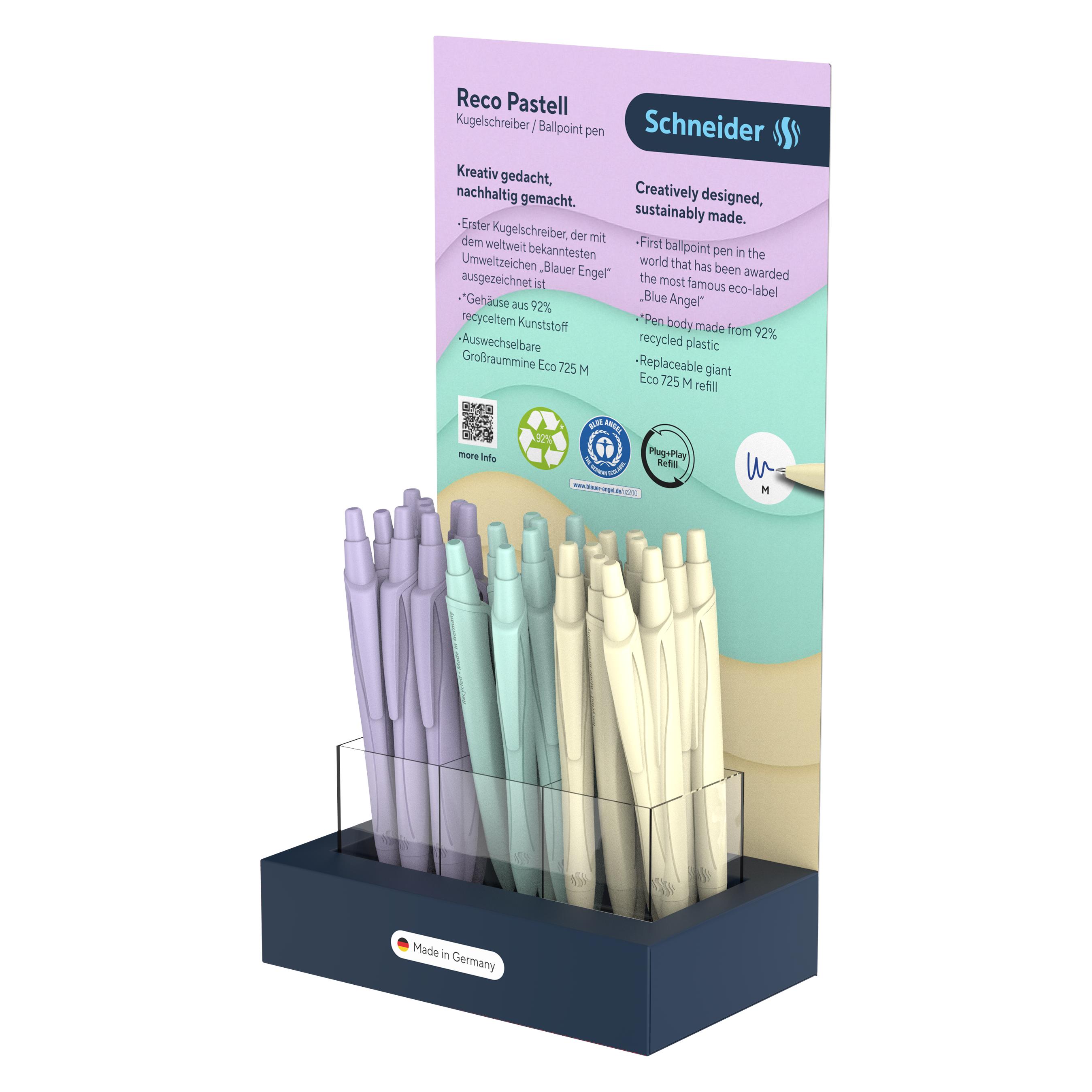 Schneider Display Kugelschreiber Reco Pastell (36x) (307541)