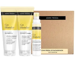 600ml JOHN FRIEDA Go Blonder Box (Shampoo 250ml + Conditioner 250ml + Spray 100ml)