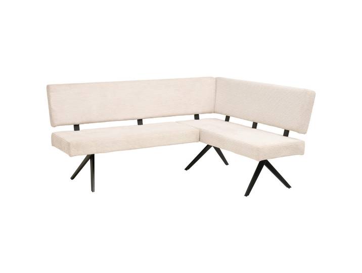 Livetastic Eckbank, Beige, Metall, 5-Sitzer, L-Form, 190x150 cm, Esszimmer, Bänke, Eckbänke