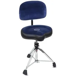 Roc-n-Soc Sattelsitz Schlagzeughocker Blau mit Lehne, Schlagzeug Zubehör, Blau