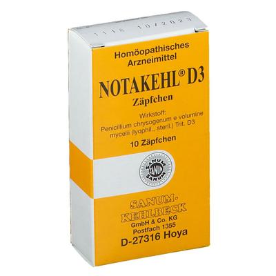 Notakehl D 3 Zäpfchen 10 St Suppositorien