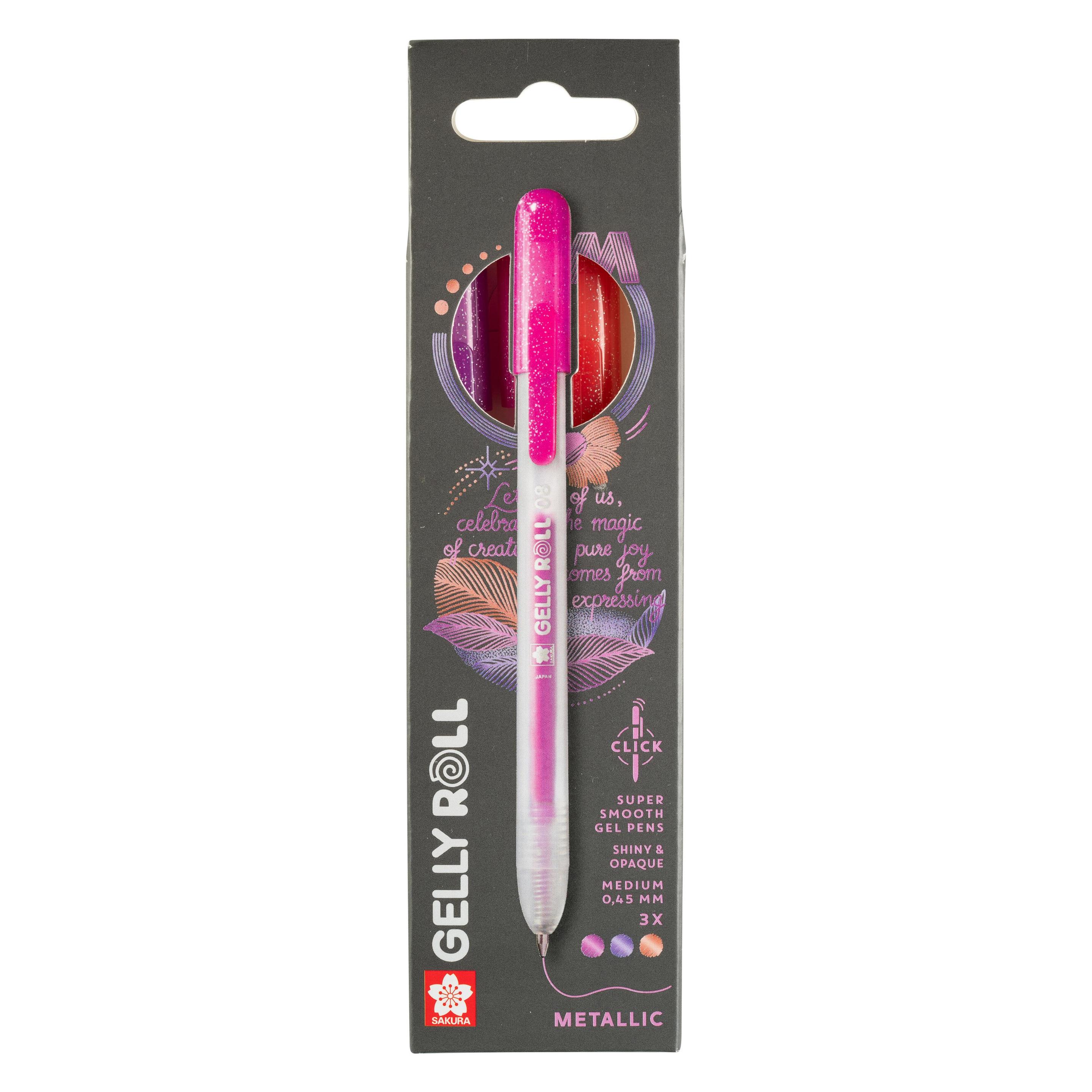 Sakura Roller Gelly Clicker (3x) (PXGBRAMET3C)