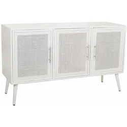 SIDEBOARD aus Holz und Gitter, Weißes, 120x42x71