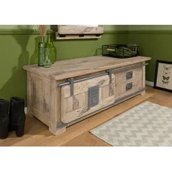 Garderobenbank Mango 120x45x40 whitewash lackiert RAILWAY #3011