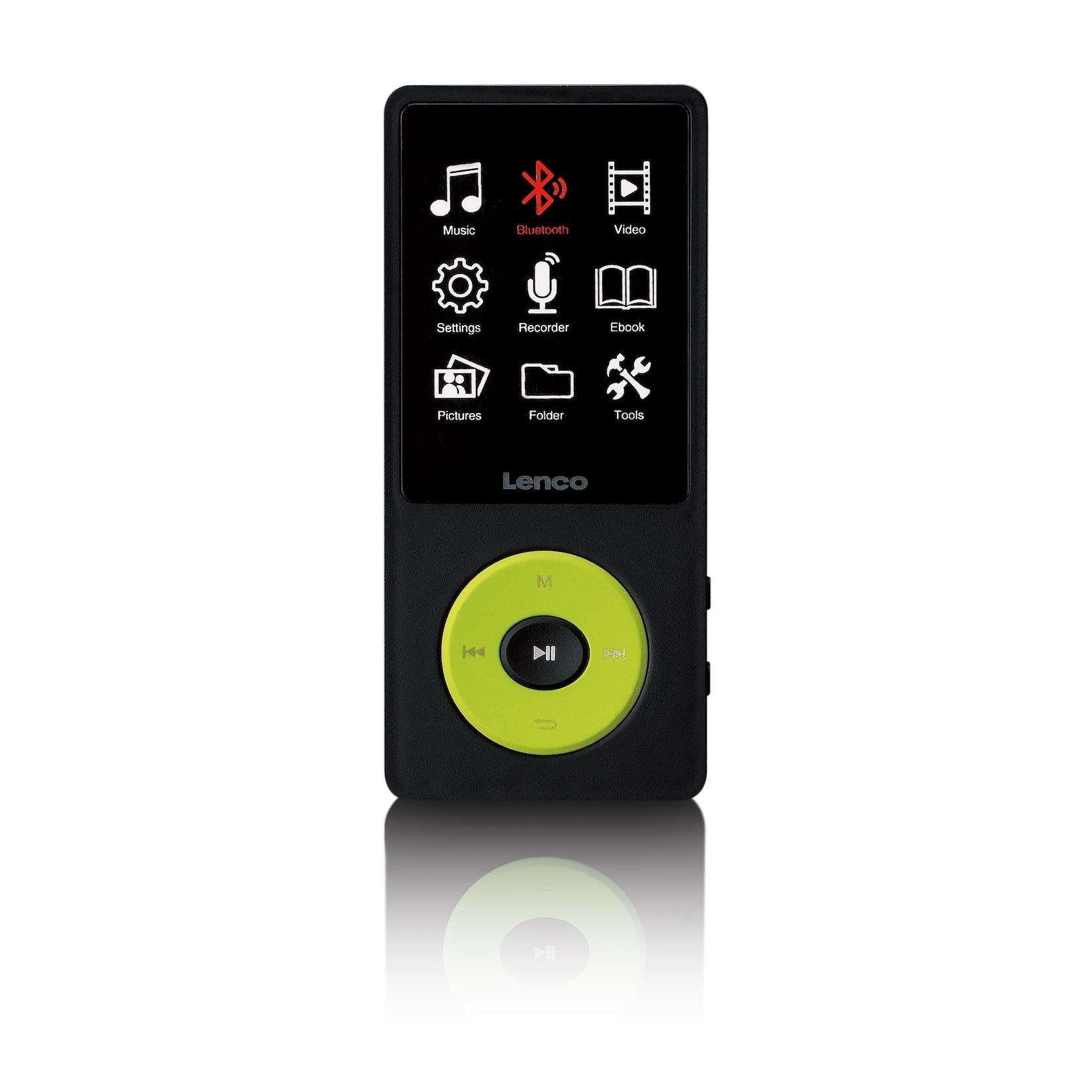 Lenco MP3/MP4-Player mit Bluetooth® und 8 GB internem Speicher Grün