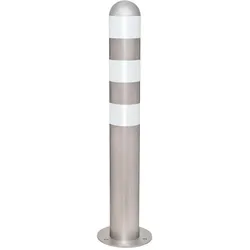 Moravia, Absperrung, Ladesäulen Rammschutz-Poller Ø 108 mm Edelstahl mit weissen Reflexringe