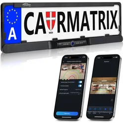CARMATRIX Solar Auto WLAN Rückfahrkamera KI Personenerkennung