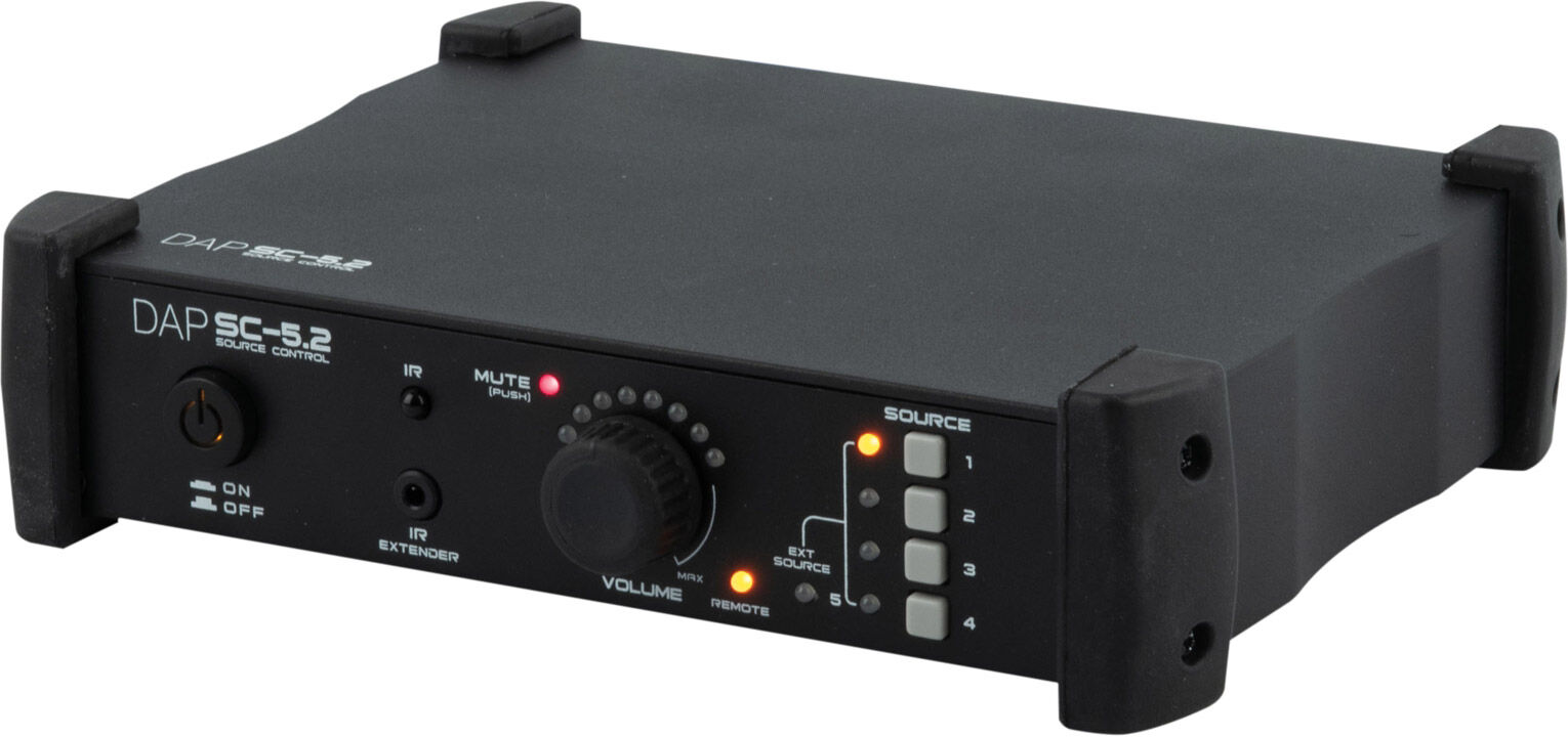 DAP Audio Sc-5.2 Quellensteuerung Stereo-Audioquellenwahlschalter Und Lautstärkeregler