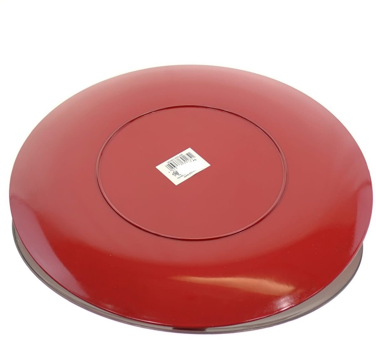 POSIWIO Decoratieve Schaal Rood met Zwart, Rond, Ø 40 cm, Kunststof