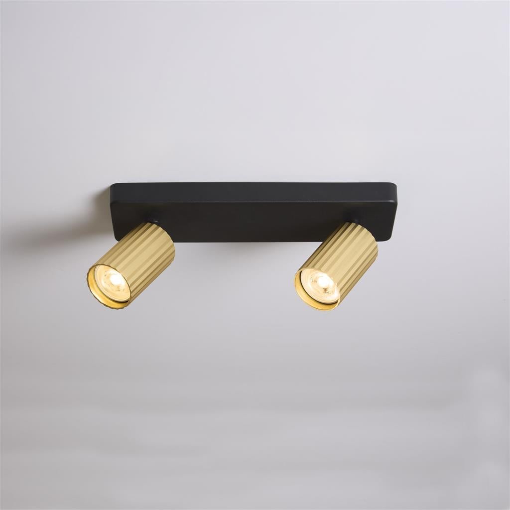 Lyora Spot Anna 2-lichts plafondlamp goud/messing