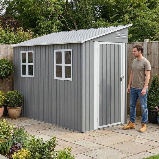 Gartenhaus Kompakt - Wetterfestes PVC-Dach - 124x46x174 cm - Blau