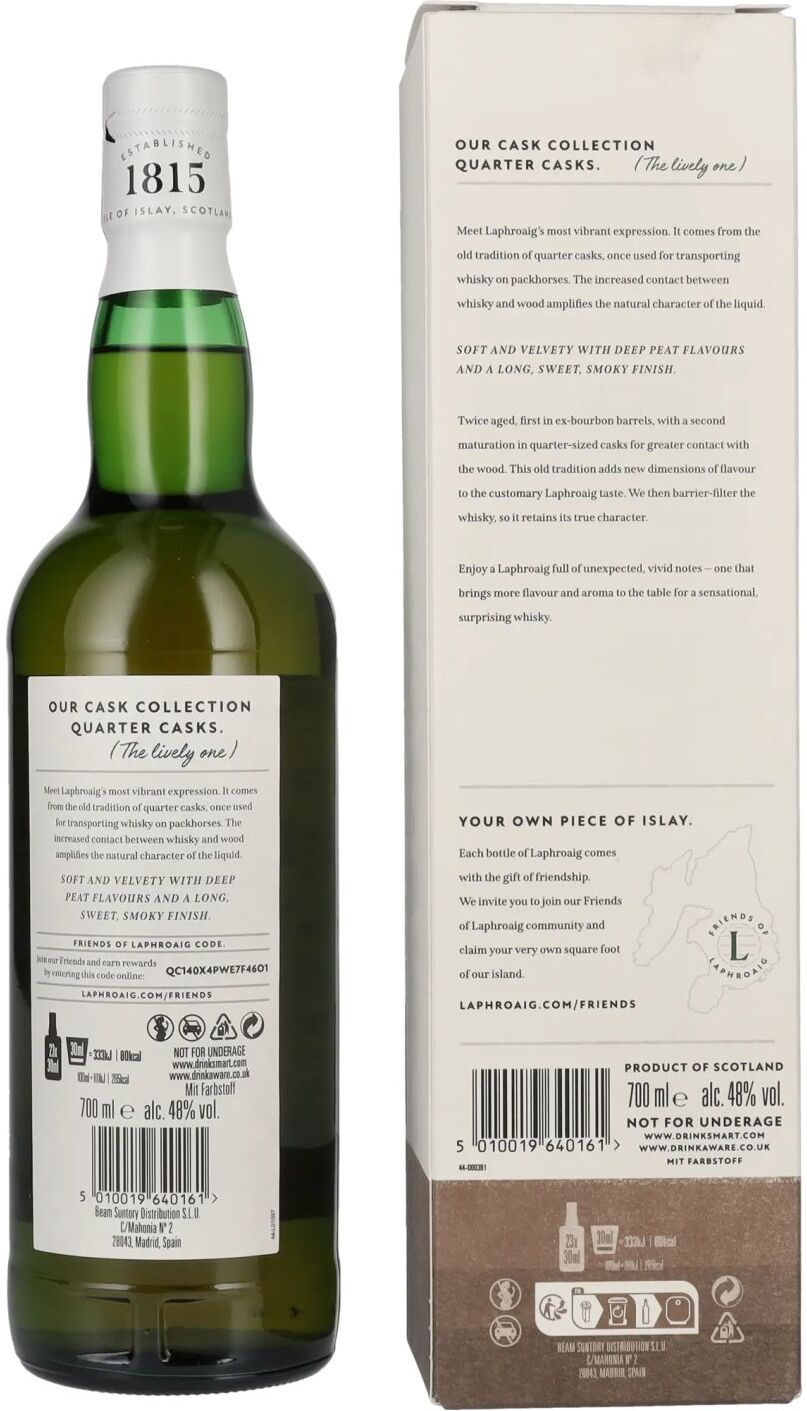 Laphroaig Quarter Casks 48% Vol. 0,7l in Geschenkbox