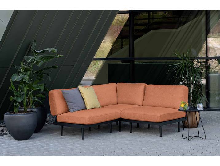 Outdoor-Ecksofa Modica Typ C 172 x 80 x 172cm Orange/Lachs