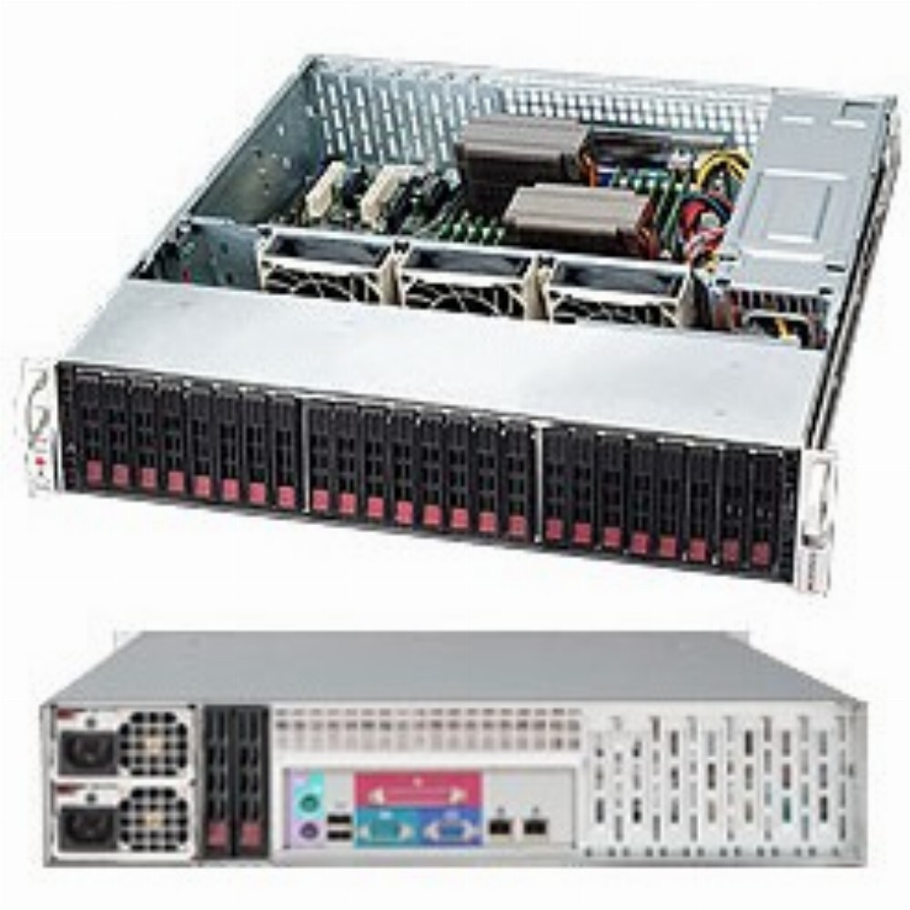 Supermicro CSE-216BE1C-R920LPB, Intel/AMD, 2.5", Serial Attached SCSI (SAS)-3, Serial ATA III, Rack (2U), Silber, 920 W