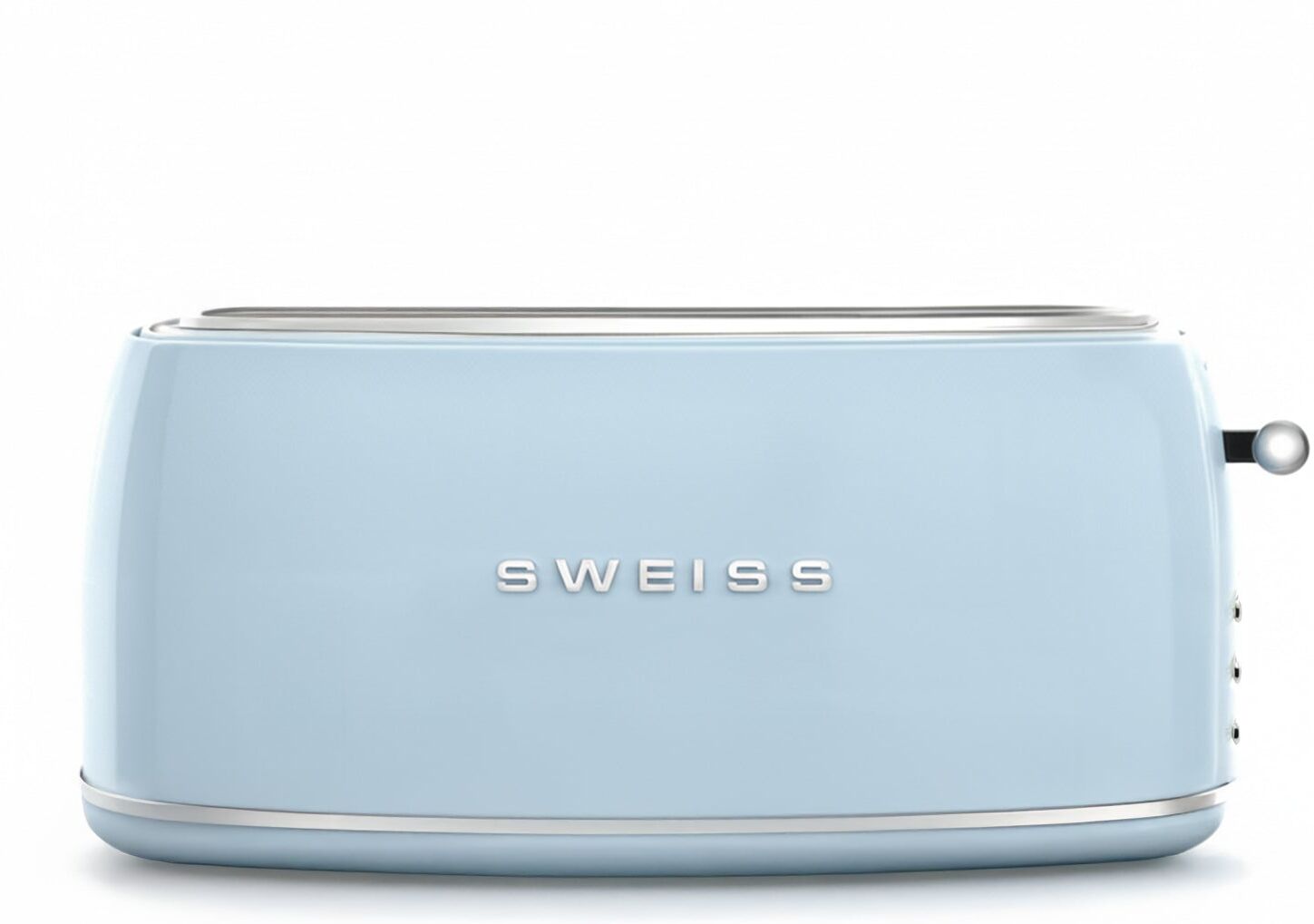 Ⓜ️🔵🔵🔵 SWEISS GRV6 - Tostapane vintage speciale per fette grandi, colore AZZURRO RETRÒ