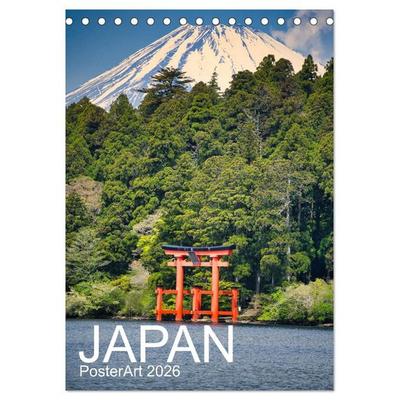 Japan PosterArt 2024 (Tischkalender 2026 DIN A5 hoch), CALVENDO Monatskalender