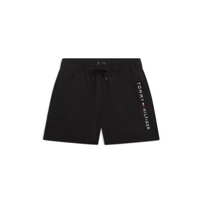 Badeshorts "MEDIUM DRAWSTRING", Jungen, Gr. 140/146, N-Gr, schwarz, Microfaser, Obermaterial: 100% Nylon, TOMMY HILFIGER SWIMWEAR, Badehosen Badeshorts, elastischer Bund
