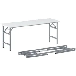 Klapptisch FAST READY, 170x50 cm, graues Gestell, weiß