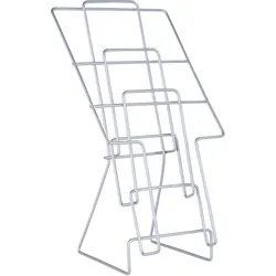 Prospekthalter JACKSON aus Draht, silber, A4 x 3, Stahl