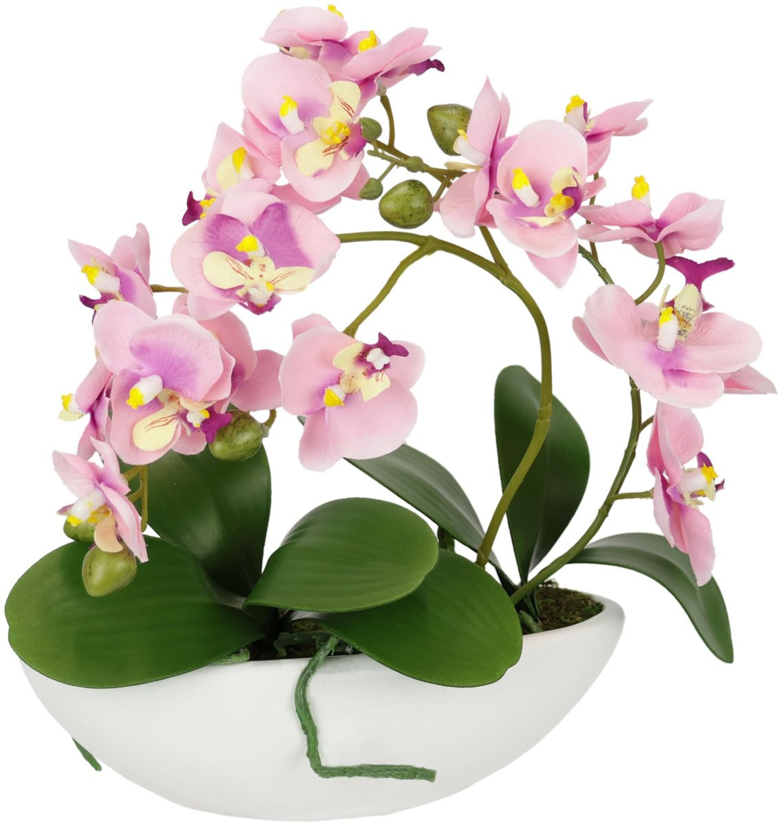 Omgoods Kunstmatige Orchidee in Pot, Decoratieve Bloem voor Binnen