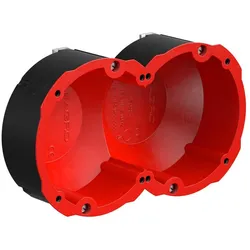 KAISER 9498-77.02 Quickbox HWD 90, 2x1, ø83mm, Hohlwand-, dose für Brandschutzwände F30 - F90 94987702  - 5 Stück
