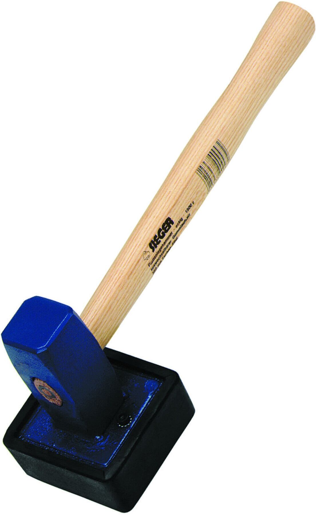 Idealspaten Plattenlegerhammer Sieger 1,5 kg eckig + anvulkanisierter Gummiaufsatz (WEG2053701)