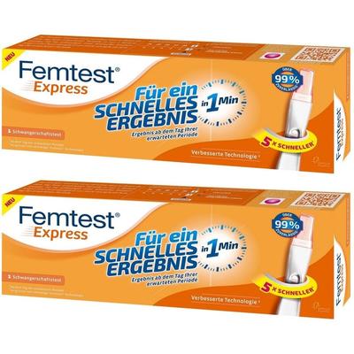 Femtest Express Schwangerschaftstest 2x 2x1 St Test