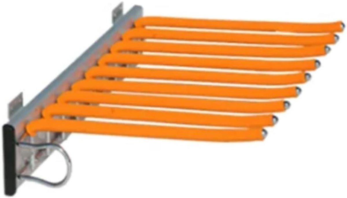 Uitschuifbare broekenorganizer beige - Ruimtebesparend broekhanger schuifsysteem voor 9 broeken