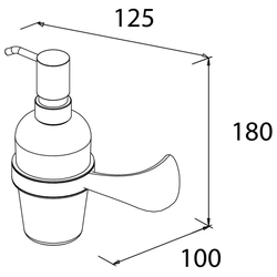 Bravat Monaco Flüssigseifenspender, Accessoires, 858910, chrom