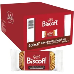 Lotus Karamellgebäck mit Schokolade einzeln verpackt 200 Portionen 1470 g braun